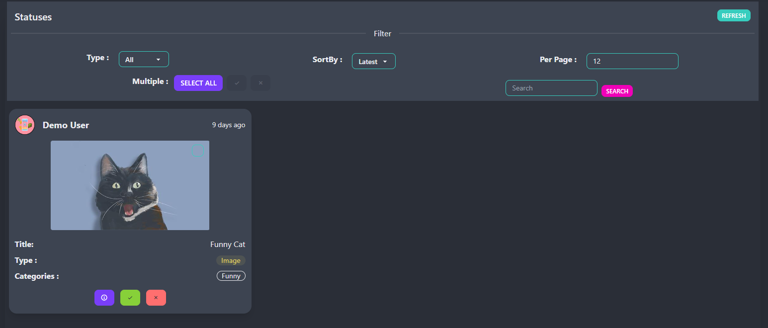 Status Review Settings