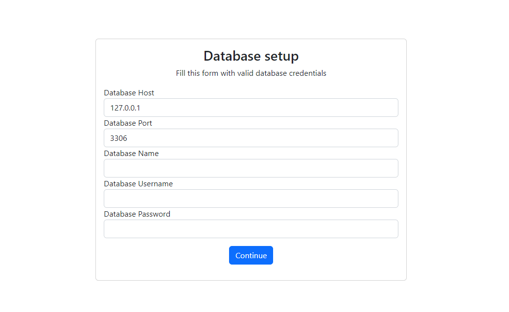 Database Setup
